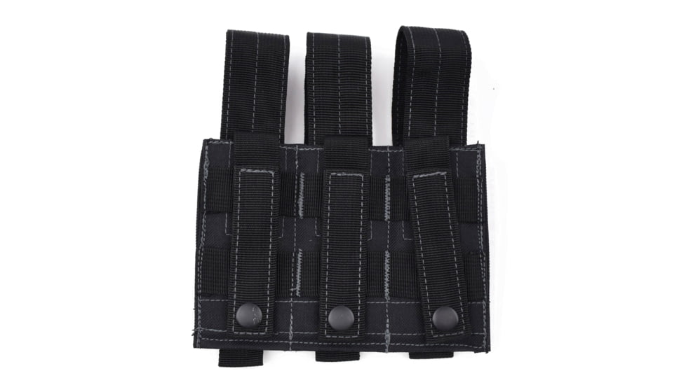Advance Warrior Solutions Pistol Triple Mag Pouch, 600D Poly PVC, Black, PTMP-BL