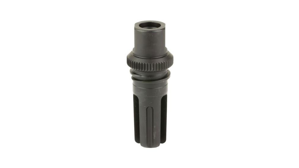 Advanced Armament Corp Blackout, Flash Hider, 556NATO, 1/2X28 Thread Pitch, Fits 51T Mount For 13.7&quot;/13.9&quot; Barrels, SCARmor Finish, Black, Polymer Witness Block, 65035