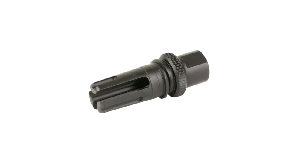 Advanced Armament Corp Blackout, Flash Hider, 556NATO, 1/2X28 Thread Pitch, Fits 51T Mount For 13.7&quot;/13.9&quot; Barrels, SCARmor Finish, Black, Polymer Witness Block, 65035