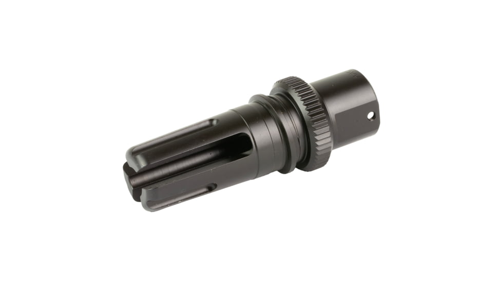 Advanced Armament Corp Blackout, Flash Hider, 762NATO, 5/8X24 Thread Pitch, Fits 51T Mount For 13.7&quot;/13.9&quot; Barrels, SCARmor Finish, Black, Polymer Witness Block, 65034