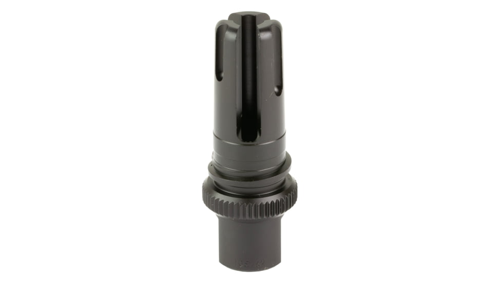 Advanced Armament Corp Blackout, Flash Hider, 762NATO, 5/8X24 Thread Pitch, Fits 51T Mount For 13.7&quot;/13.9&quot; Barrels, SCARmor Finish, Black, Polymer Witness Block, 65034