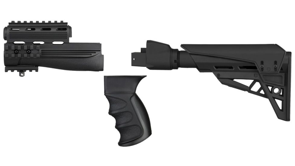 EDEMO ATI Outdoor AK-47 Elite Package Mil-Spec Stock w/ TactLite Cheekrest, Strikeforce Handguard, X1 Pistol Grip, Scorpion Recoil System, Black, One Size, B-2-10-1092-EDEMO2