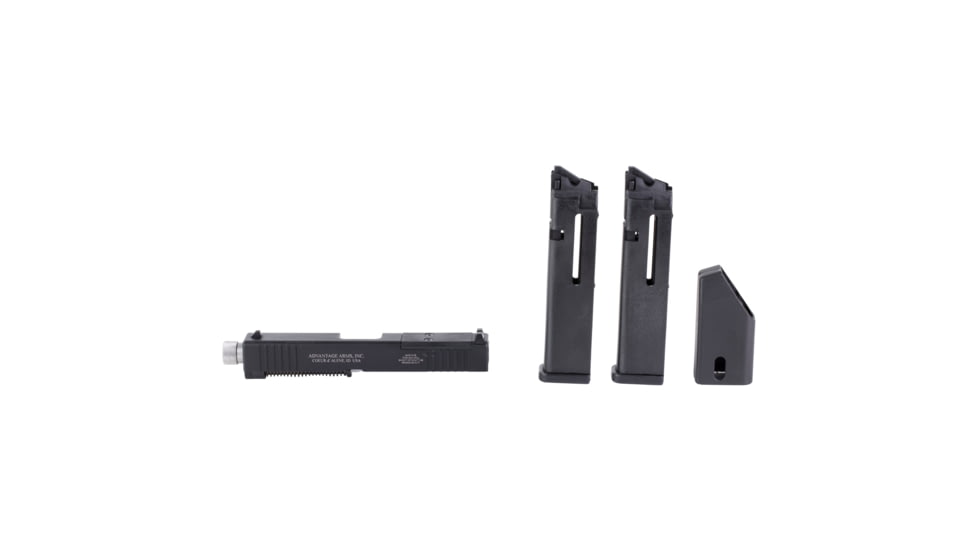 Advantage Arms Conversion Kit, 22 LR, 4.02 Threaded Barrel, Fits PSA Dagger, Matte Finish, Black, Fixed Sights, 15 Rounds, 2 Magazines, Includes Range Bag, AACDAG-C-MOD