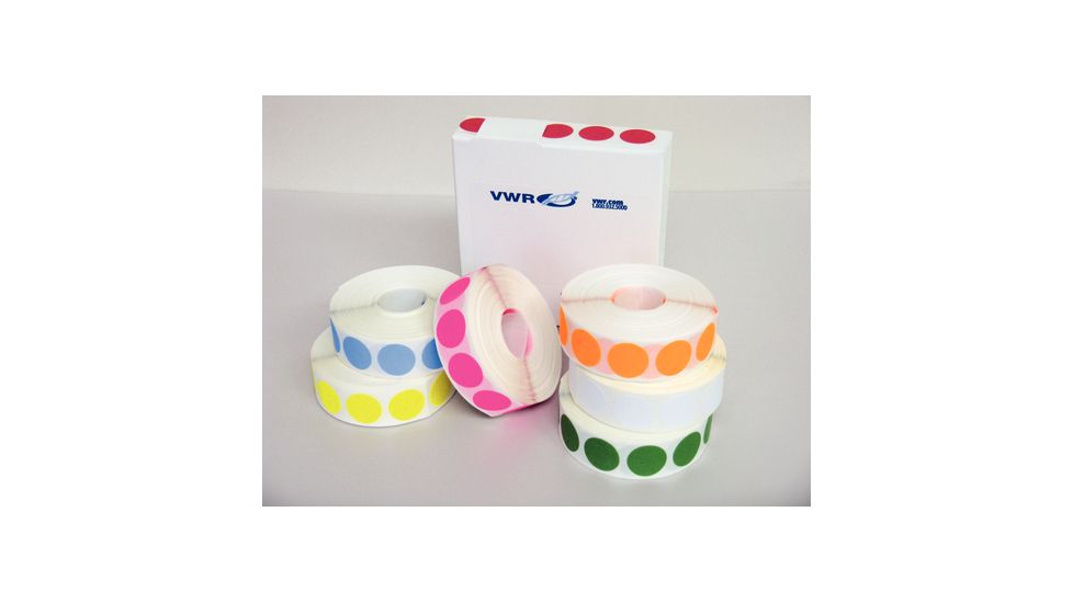 VWR Vwr Label Dot Wht 3/4 Rl1000 VWR-D24-1-C, Unit CS
