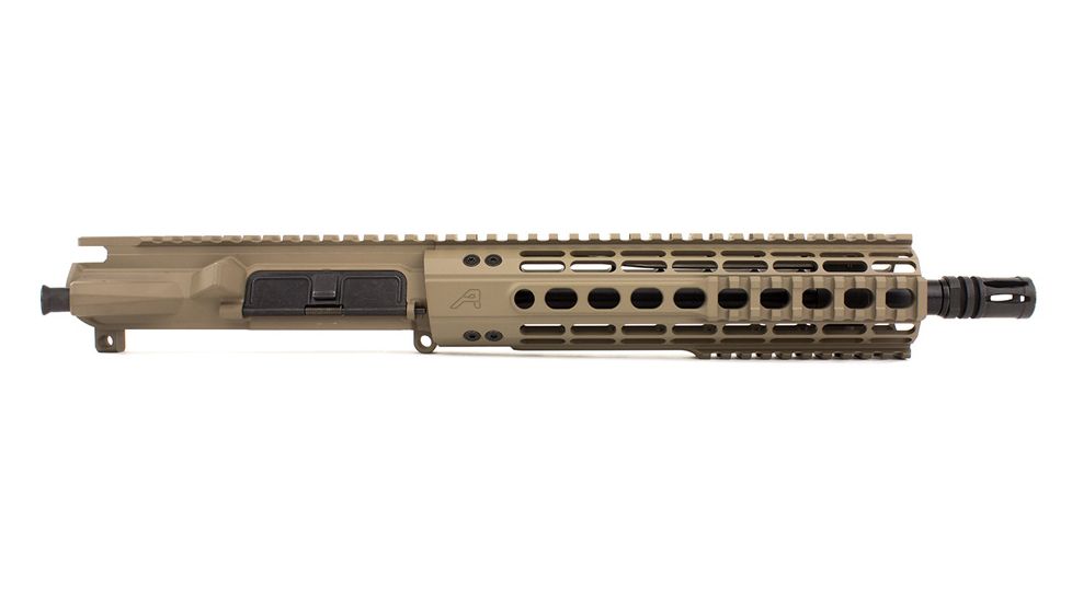 Aero Precision M4E1 Complete Upper Receiver, AR-15, 10.5 in Rifle Length Barrel, 9 in Quad Rail Handguard, No BCH/CH, Magpul Cerakote, Flat Dark Earth, APAR640222Q2