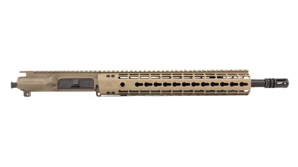 Aero Precision M4E1 Complete Upper Receiver, AR-15, 5.56x45mm NATO, 14.5 in Mid Length Barrel, 12 in KeyMod Handguard, No BCG/CH, Magpul Cerakote, Flat Dark Earth, APAR640232P5