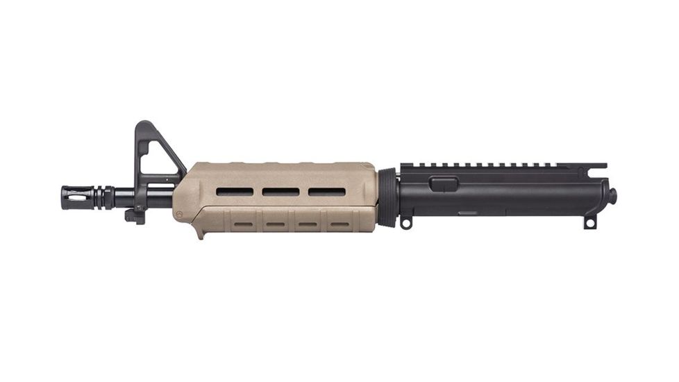 Aero Precision AR-15 Complete Upper Receiver, 5.56, Carbine Length, 10.5 inch Barrel w/Pinned FSB, Magpul MOE Handguard, A2 Flash Hider, FDE Cerakote, APAR502504M3