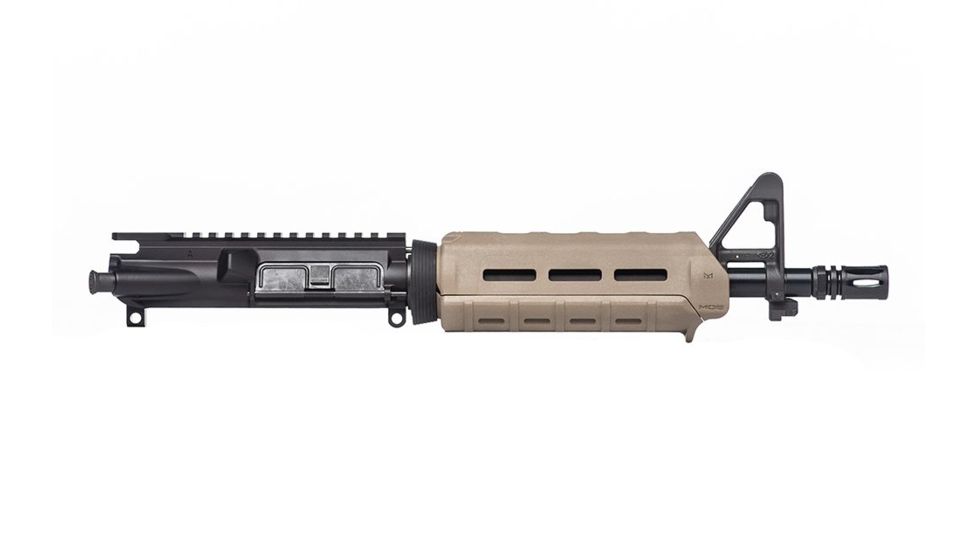 Aero Precision AR-15 Complete Upper Receiver, 5.56, Carbine Length, 10.5 inch Barrel w/Pinned FSB, Magpul MOE Handguard, A2 Flash Hider, FDE Cerakote, APAR502504M3