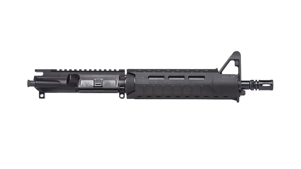 Aero Precision AR-15 Complete Upper Receiver, 5.56, Carbine Length, 10.5 inch Barrel w/Pinned FSB, Magpul MOE SL Handguard, A2 Flash Hider, Anodized Black, APAR502505M3