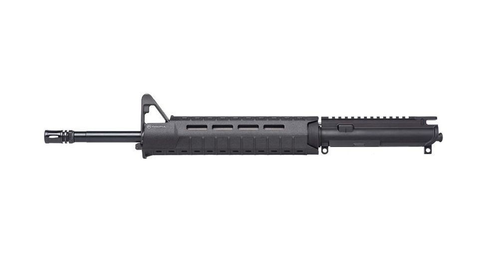 Aero Precision AR-15 Complete Upper Receiver, 5.56, Mid-Length, 16 inch Barrel w/Pinned FSB, Magpul MOE SL Handguard, A2 Flash Hider, Anodized Black, APAR502505M65