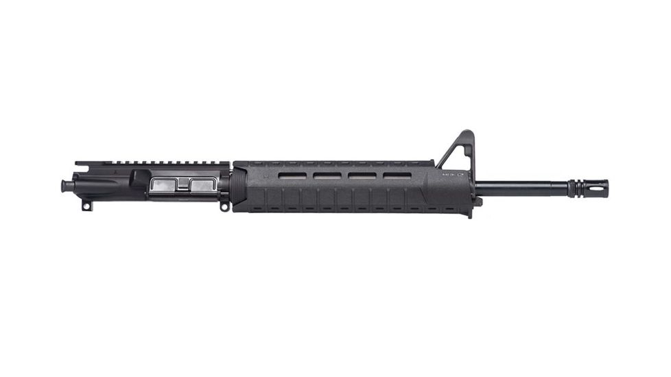 Aero Precision AR-15 Complete Upper Receiver, 5.56, Mid-Length, 16 inch Barrel w/Pinned FSB, Magpul MOE SL Handguard, A2 Flash Hider, Anodized Black, APAR502505M65