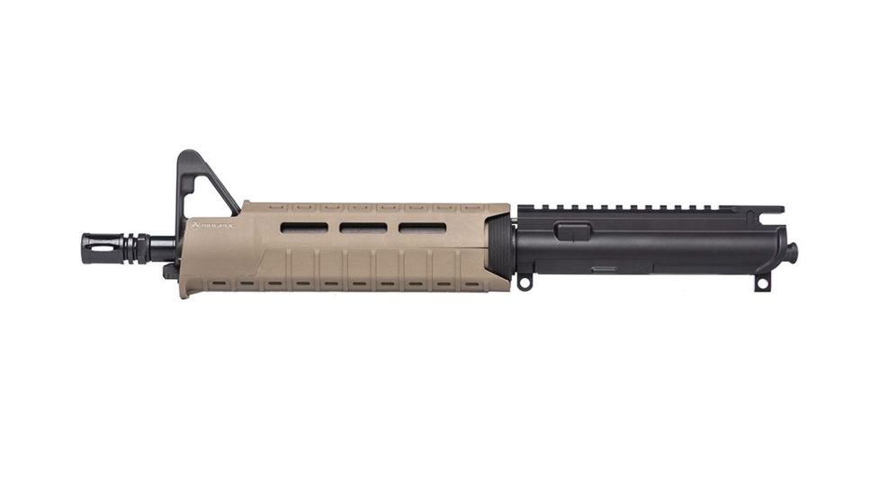 Aero Precision AR-15 Complete Upper Receiver, 5.56, Carbine Length, 10.5 inch Barrel w/Pinned FSB, Magpul MOE SL Handguard, A2 Flash Hider, FDE Cerakote, APAR502506M3