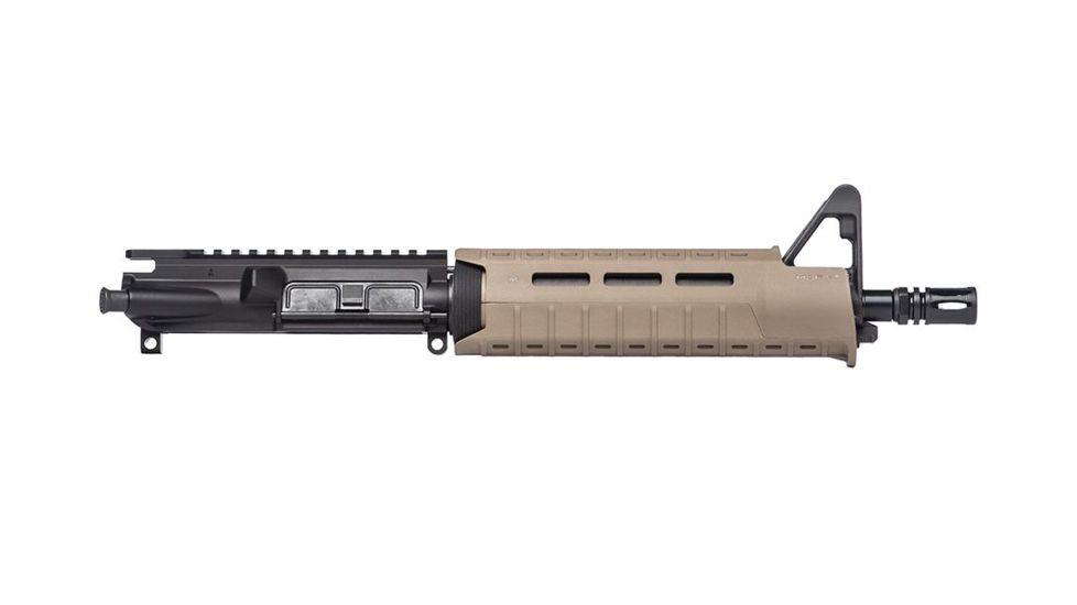Aero Precision AR-15 Complete Upper Receiver, 5.56, Carbine Length, 10.5 inch Barrel w/Pinned FSB, Magpul MOE SL Handguard, A2 Flash Hider, FDE Cerakote, APAR502506M3