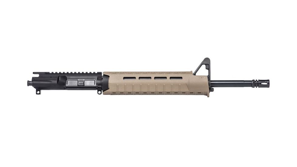 Aero Precision AR-15 Complete Upper Receiver, 5.56, Mid-Length, 16 inch Barrel w/Pinned FSB, Magpul MOE SL Handguard, A2 Flash Hider, FDE Cerakote, APAR502506M65