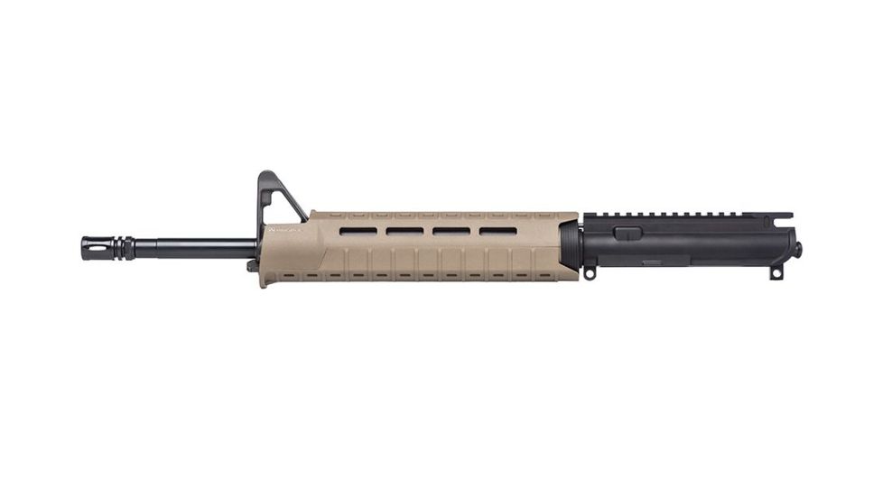 Aero Precision AR-15 Complete Upper Receiver, 5.56, Mid-Length, 16 inch Barrel w/Pinned FSB, Magpul MOE SL Handguard, A2 Flash Hider, FDE Cerakote, APAR502506M65