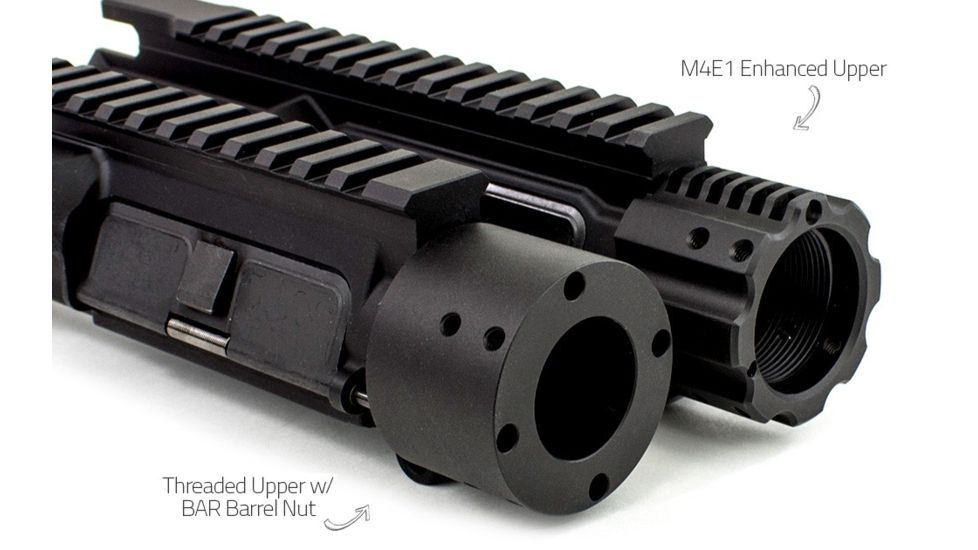 Aero Precision AR15 BAR Barrel Nut and Shims, Anodized Black, APRH100268