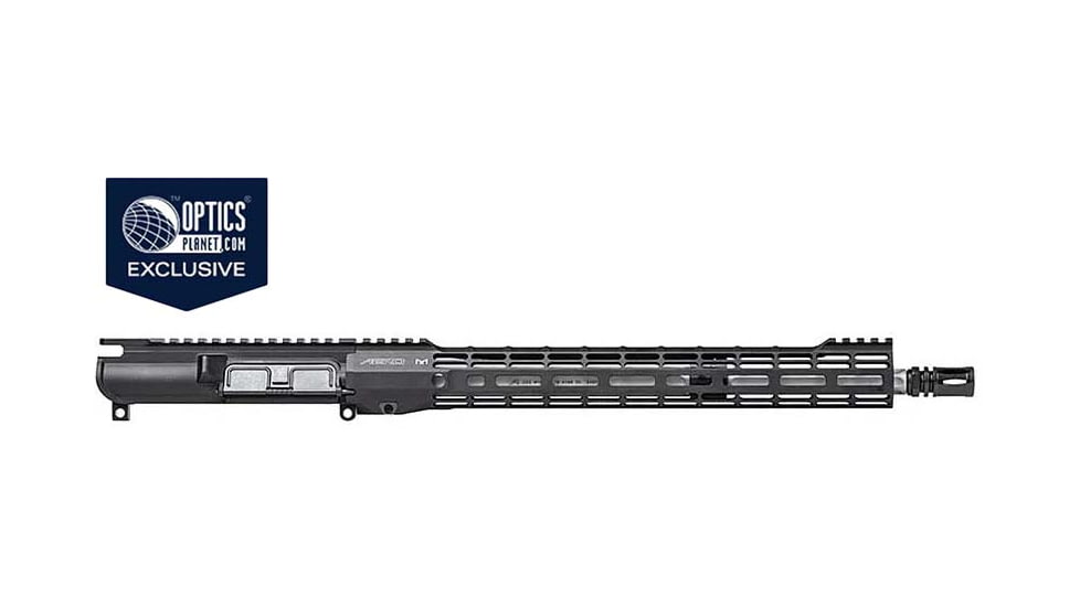 Aero Precision AR15 No FA Complete Upper, 16in .223 Wylde Fluted Barrel, Mid-Length, 15in M-LOK ATLAS S-ONE HG, Anodized, Black, APAR610505M50