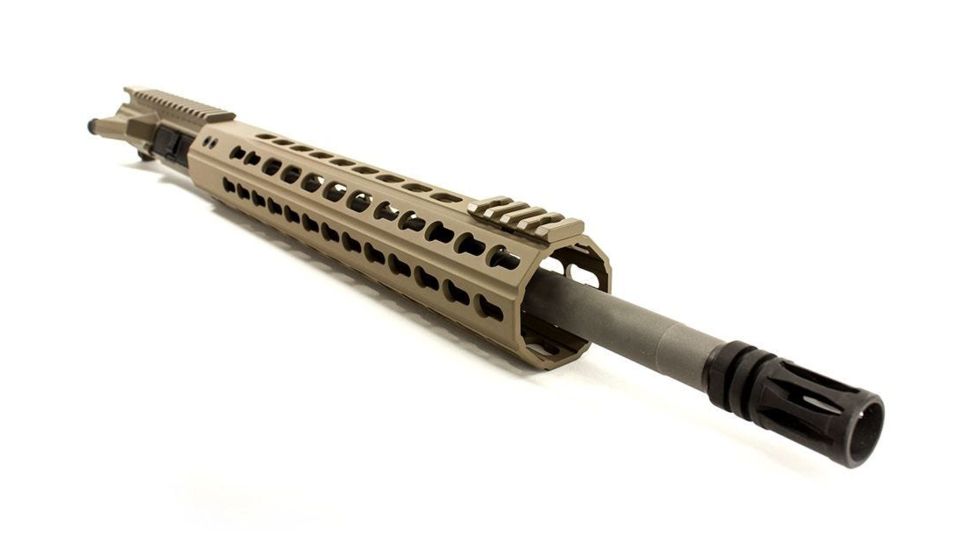 Aero Precision Complete Upper Receiver, M4E1-E, 16in, .223 Wylde SS Mid Barrel, Quantum 12in KeyMod Handguard, Flat Dark Earth, APAR640014P9