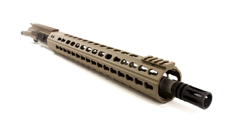 Aero Precision Complete Upper Receiver, M4E1-E, 16in, .223 Wylde SS Mid Barrel, Quantum 15in KeyMod Handguard, Flat Dark Earth, APAR640015P9