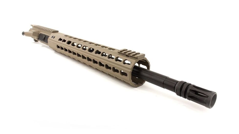 Aero Precision Complete Upper Receiver, M4E1-E, 16in, 5.56 M4 Barrel, Quantum 12in KeyMod Handguard, Flat Dark Earth, APAR640014P6