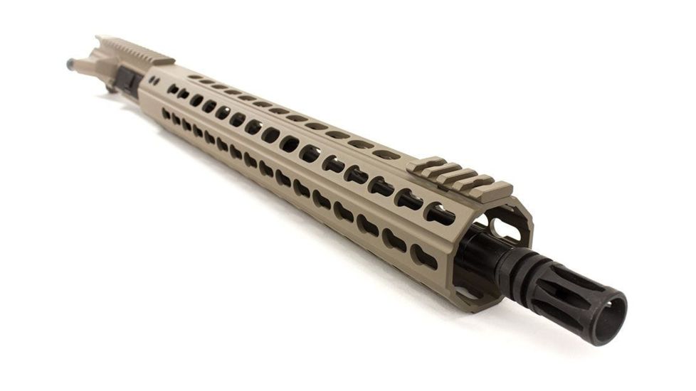 Aero Precision Complete Upper Receiver, M4E1-E, 16in, 5.56 M4 Barrel, Quantum 15in KeyMod Handguard, Flat Dark Earth, APAR640015P6