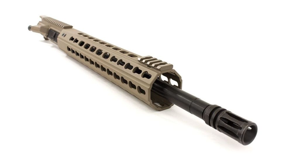 Aero Precision Complete Upper Receiver, M4E1-E, 16in, 5.56 Mid Barrel, Quantum 12in KeyMod Handguard, Flat Dark Earth, APAR640014P7