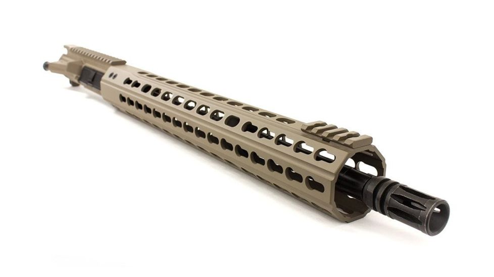 Aero Precision Complete Upper Receiver, M4E1-E, 16in, 5.56 Mid Barrel, Quantum 15in KeyMod Handguard, Flat Dark Earth, APAR640015P7