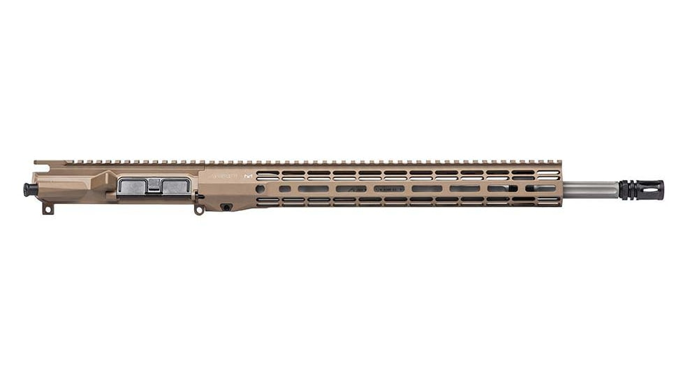 Aero Precision Complete Upper Receiver, M4E1-T, .223 Wylde, 18in, SPR - Fluted, Rifle Length, 1 in 8, 1/2 x 28, 15in, A2 Flash Hider, Cerakote, FDE, APAR700715M51