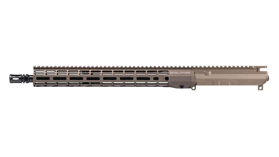 Aero Precision Complete Upper Receiver, M4E1-T, RM-15, 5.56 x 45, 16in, Government, Mid Length, 1 in 7, 1/2 x 28, 15in, A2 Flash Hider, Anodized, Kodiak Brown, Kodiak Brown Anodized, APAR700401M7