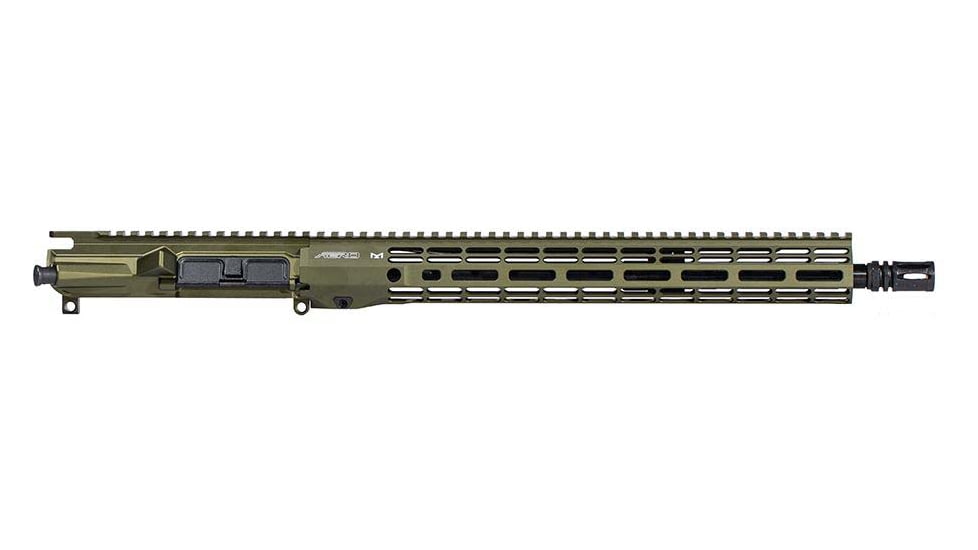 Aero Precision Complete Upper Receiver, M4E1-T, RM-15, 5.56 x 45, 16in, Government, Mid Length, 1 in 7, 1/2 x 28, 15in, A2 Flash Hider, Anodized, OD Green, OD Green Anodized, APAR700178M7