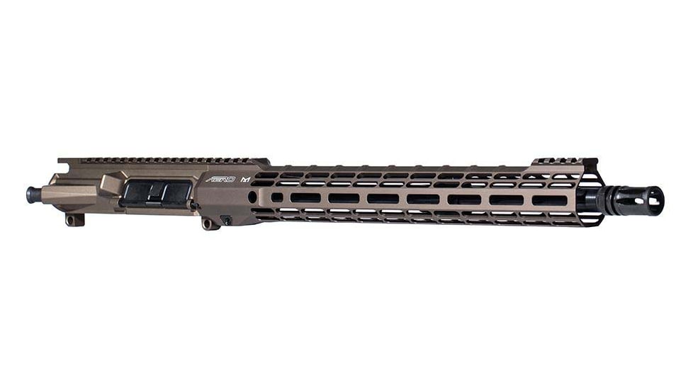 Aero Precision Complete Upper Receiver, M4E1-T, SM-15, 5.56 x 45, 16in, Government, Mid Length, 1 in 7, 1/2 x 28, 15in, A2 Flash Hider, Anodized, Kodiak Brown, Kodiak Brown Anodized, APAR700392M7