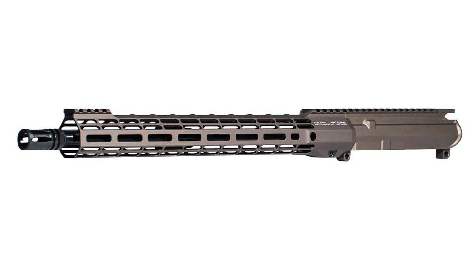 Aero Precision Complete Upper Receiver, M4E1-T, SM-15, 5.56 x 45, 16in, Government, Mid Length, 1 in 7, 1/2 x 28, 15in, A2 Flash Hider, Anodized, Kodiak Brown, Kodiak Brown Anodized, APAR700392M7