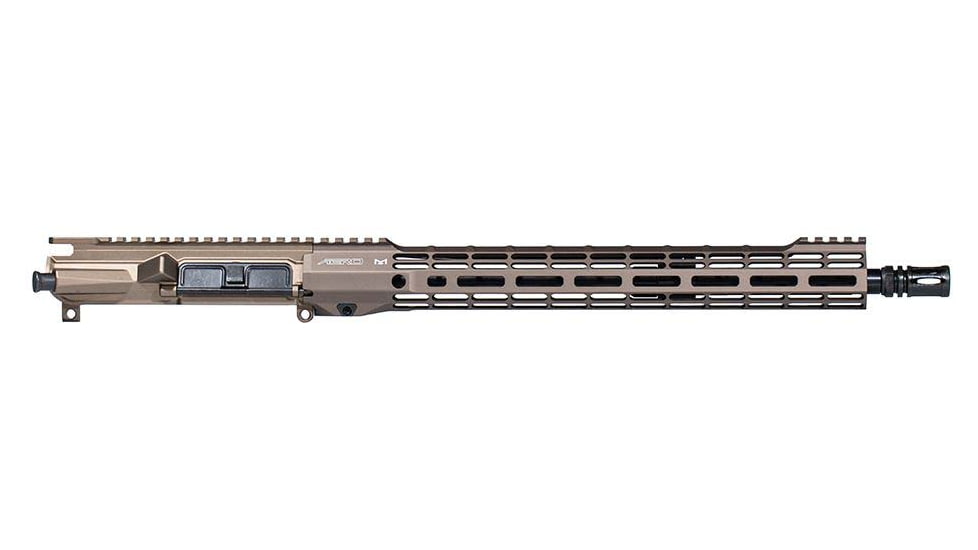 Aero Precision Complete Upper Receiver, M4E1-T, SM-15, 5.56 x 45, 16in, Government, Mid Length, 1 in 7, 1/2 x 28, 15in, A2 Flash Hider, Anodized, Kodiak Brown, Kodiak Brown Anodized, APAR700392M7