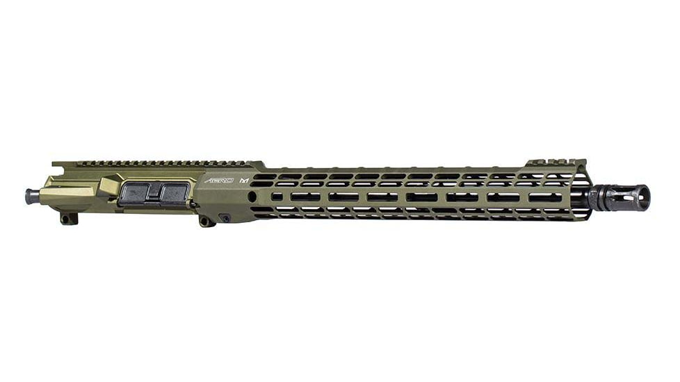 Aero Precision Complete Upper Receiver, M4E1-T, SM-15, 5.56x45mm NATO, 16in, Government, Mid Length, 1 in 7, 1/2 x 28, 15in, A2 Flash Hider, Anodized, OD Green, APAR700179M7