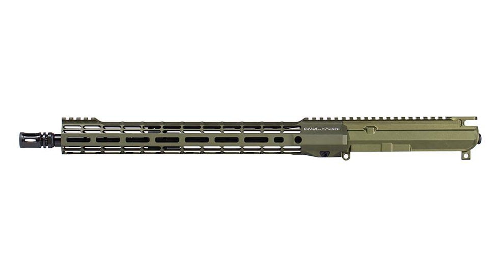 Aero Precision Complete Upper Receiver, M4E1-T, SM-15, 5.56 x 45, 16in, Government, Mid Length, 1 in 7, 1/2 x 28, 15in, A2 Flash Hider, Anodized, OD Green, OD Green Anodized, APAR700179M7