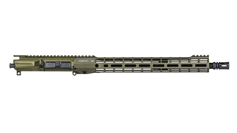 Aero Precision Complete Upper Receiver, M4E1-T, SM-15, 5.56 x 45, 16in, Government, Mid Length, 1 in 7, 1/2 x 28, 15in, A2 Flash Hider, Anodized, OD Green, OD Green Anodized, APAR700179M7