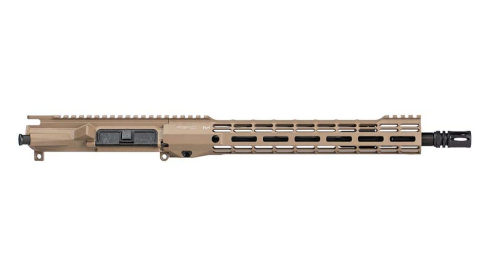 Aero Precision Complete Upper Receiver, M4E1-T, SM12.7, 5.56 x 45, 13.9in, Government, Mid Length, 1 in 7, 1/2 x 28, 12.7in, A2 Flash Hider, Cerakote, FDE, FDE, APAR700114M99