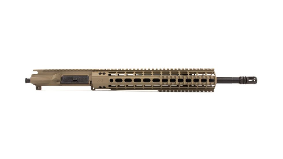 Aero Precision M4E1 Mid Barrel Complete Upper Receiver w/Flash Hider, AR-15, 5.56x45mm NATO, 16in Mid Length Barrel, 12in Quad Rail Handguard, No BCG/CH, Magpul Cerakote, Flat Dark Earth, APAR640232Q7