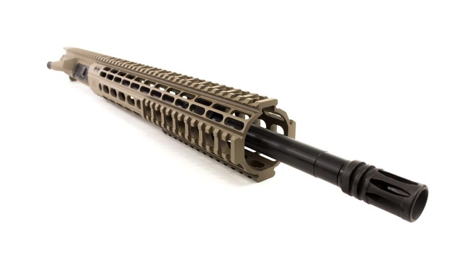 Aero Precision M4E1 Mid Barrel Complete Upper Receiver w/Flash Hider, AR-15, 5.56x45mm NATO, 16in Mid Length Barrel, 12in Quad Rail Handguard, No BCG/CH, Magpul Cerakote, Flat Dark Earth, APAR640232Q7