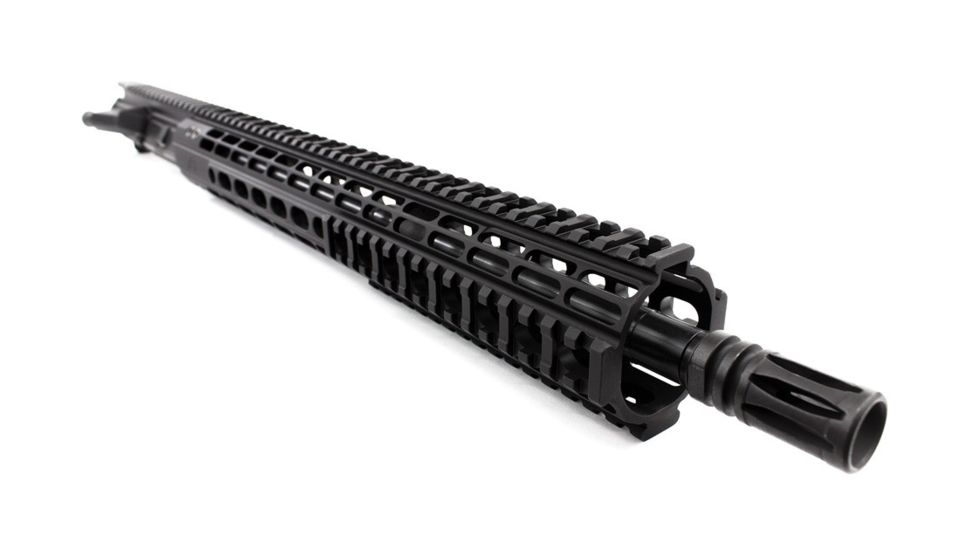 Aero Precision M4E1 Mid Barrel Complete Upper Receiver w/Flash Hider, AR-15, 5.56x45mm NATO, 16in Mid Length Barrel, 15in Quad Rail Handguard, No BCG/CH, Anodized, Black, APAR640251Q7
