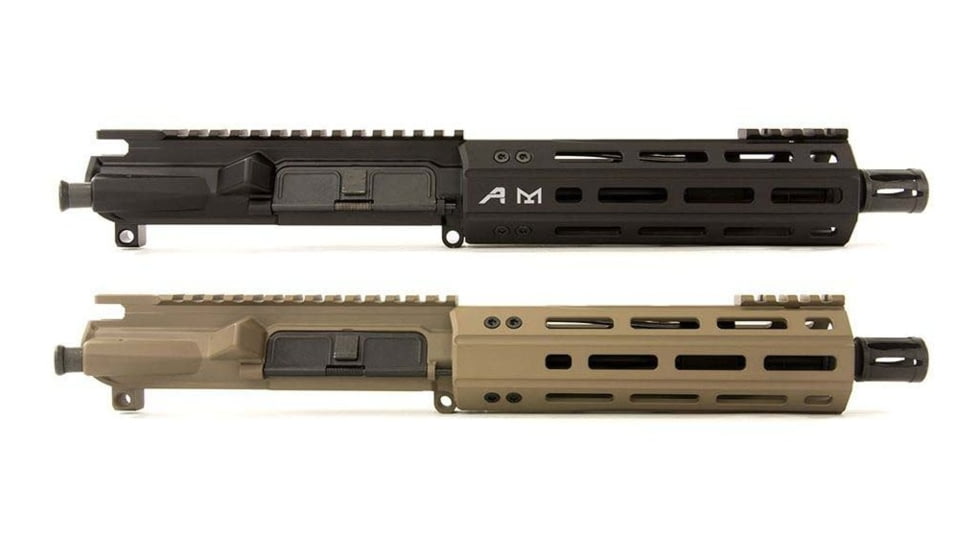 Aero Precision M4E1 Enhanced 7.5in 5.56 Pistol Length Quantum Handguard Complete Upper Receiver, Anodized Black, Flat Dark Earth
