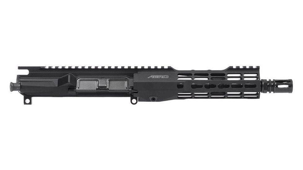 Aero Precision M4E1-T Complete Upper, 8in .300 Blackout BRL, 7in M-LOK AR15 ATLAS S-ONE HG, Anodized W/BCG/CH, Black, APAR900001