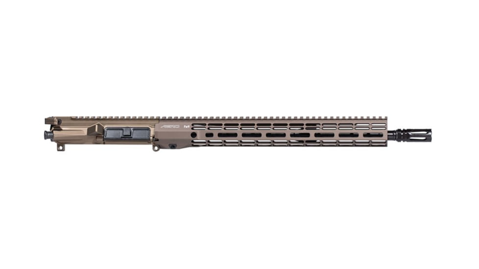 Aero Precision M4E1-T Complete Upper, 5.56 x 45, 16.3inch, Mid Length, 1-7 Twist, 1/2 x 28 Thread, Anodized, Kodiak Brown, APUG700401M103-1