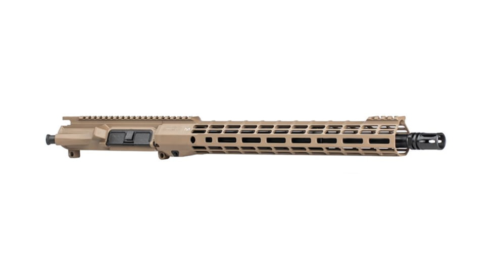 Aero Precision M4E1-T SM15 Complete Upper, 5.56 x 45, 16inch, HBAR, Mid Length, 1-7 Twist, 1/2 x 28 Thread, Cerakote,, FDE, APAR700115M97