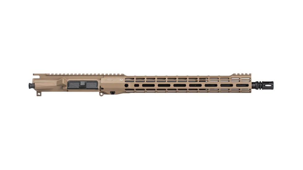 Aero Precision M4E1-T SM15 Complete Upper, 5.56 x 45, 16inch, HBAR, Mid Length, 1-7 Twist, 1/2 x 28 Thread, Cerakote,, FDE, APAR700115M97
