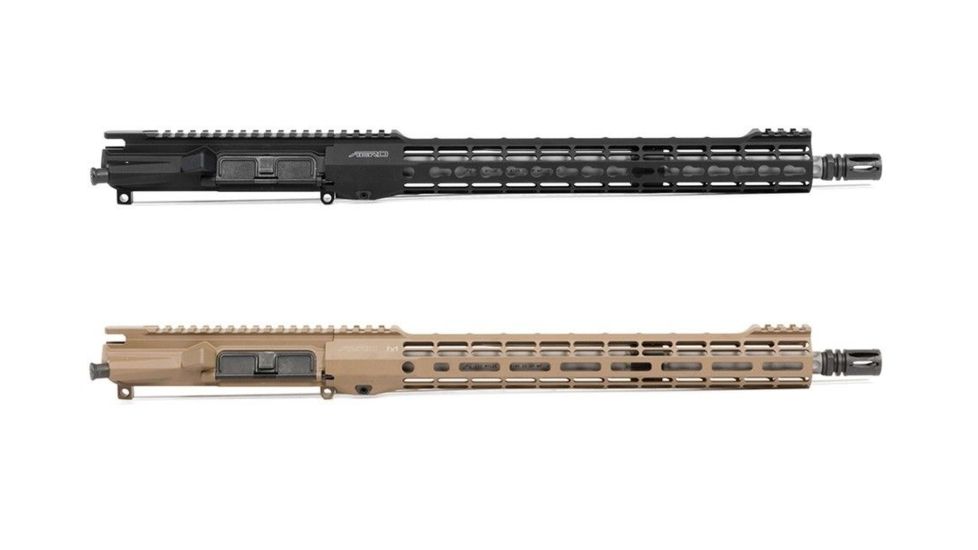 Aero Precision M4E1 Threaded 16in .223 Wylde Fluted w/ ATLAS S-ONE Handguard Complete Upper Receiver, Black, Flat Dark Earth