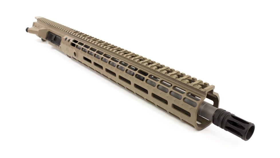 Aero Precision M5E1 Complete Upper Reciever, .308, 16in Mid Barrel, 1-10 Twist, 5/8x24 Thread, Free-Float Handguard, Stainless Steel, Cerakote, FDE, APAR308556M23