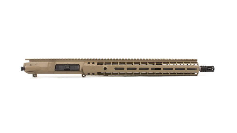Aero Precision M5E1 Complete Upper Reciever, .308, 16in Mid Barrel, 1-10 Twist, 5/8x24 Thread, Free-Float Handguard, Stainless Steel, Cerakote, FDE, APAR308556M23