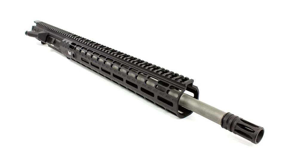 Aero Precision M5E1 Complete Upper Reciever, .308, 18in Rifle Barrel, 1-10 Twist, 5/8x24 Thread, Free-Float Handguard, Stainless Steel, Anodized, Black, APAR308554M26
