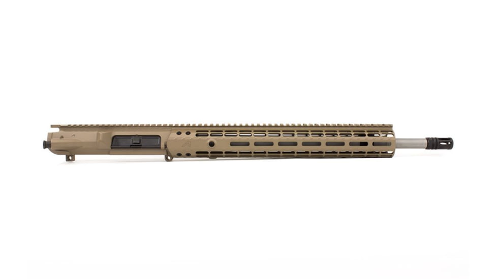 Aero Precision M5E1 Complete Upper Reciever, .308, 18in Rifle Barrel, 1-10 Twist, 5/8x24 Thread, Free-Float Handguard, Stainless Steel, Cerakote, FDE, APAR308556M26
